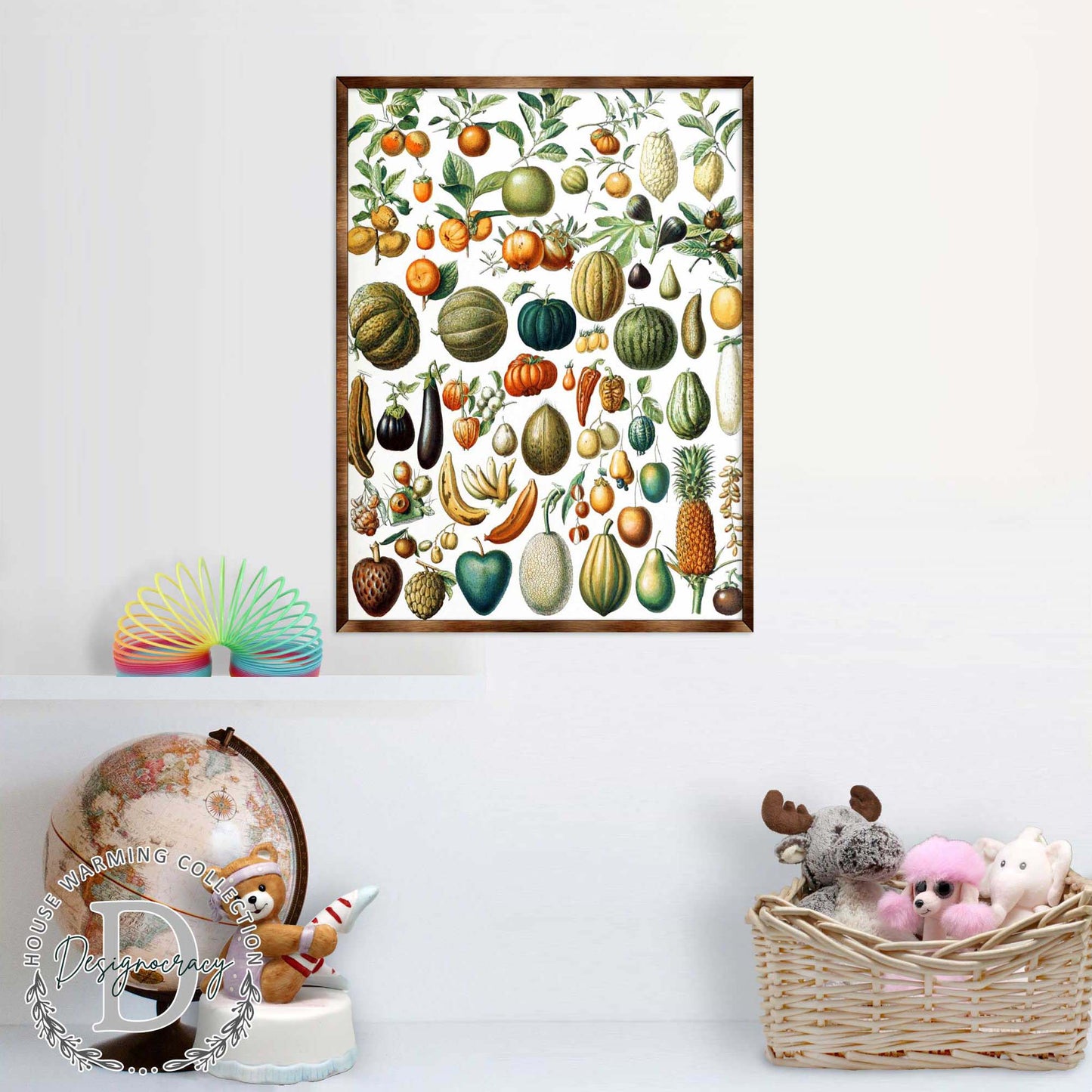 Fruit Montessori Wooden Poster - Kids Educational Poster - Homeschool I Classroom Decor - Aesthetic - 310224-2