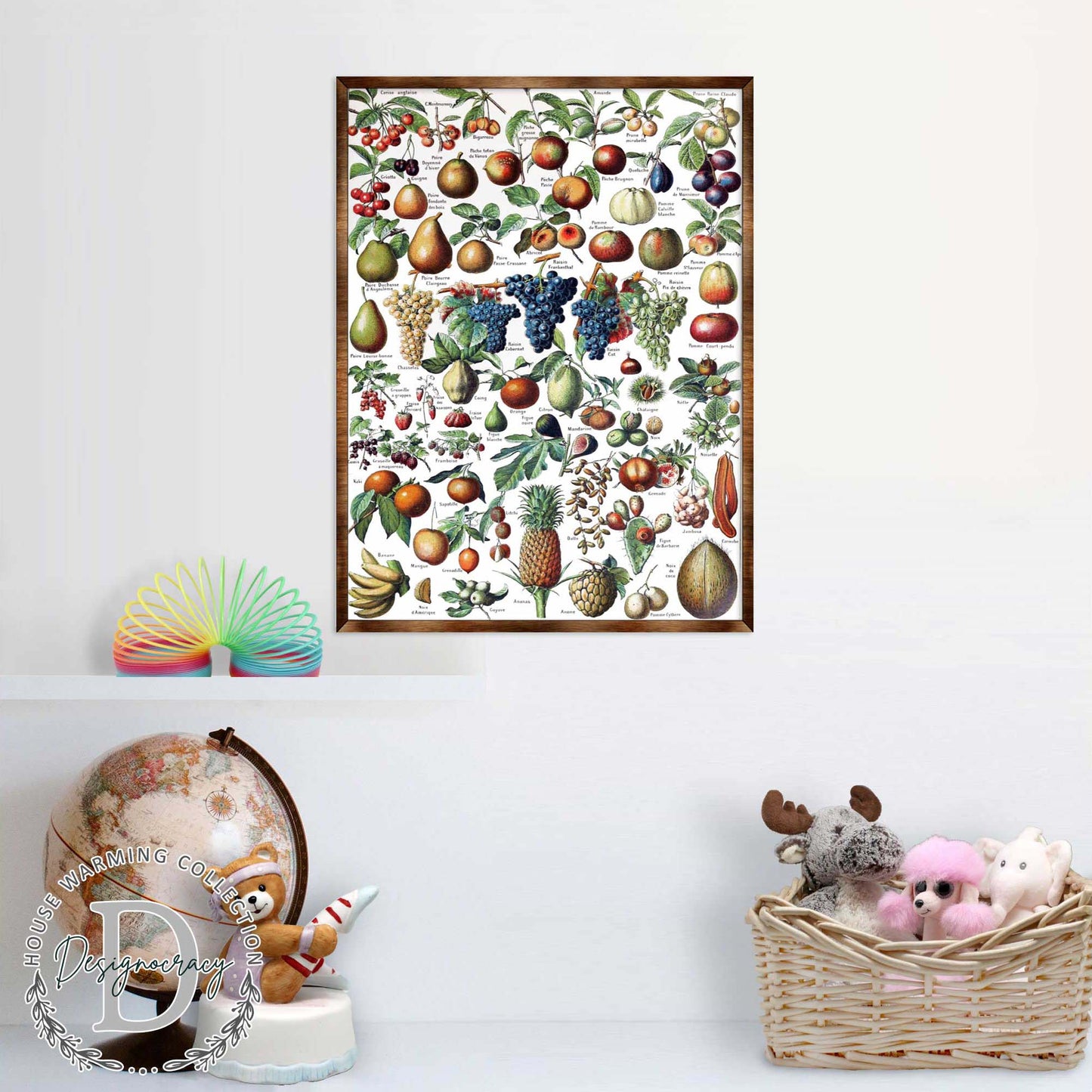 Fruit Montessori Wooden Poster - Homeschool I Educational Poster - Classroom Decor - Aesthetic - 310223-2
