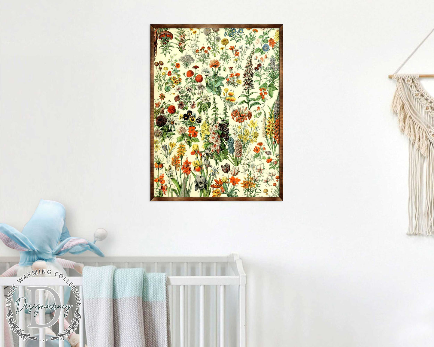 Flowers Montessori Wooden Poster - Homeschool I Educational Poster - Classroom Decor - Aesthetic - 310222-1