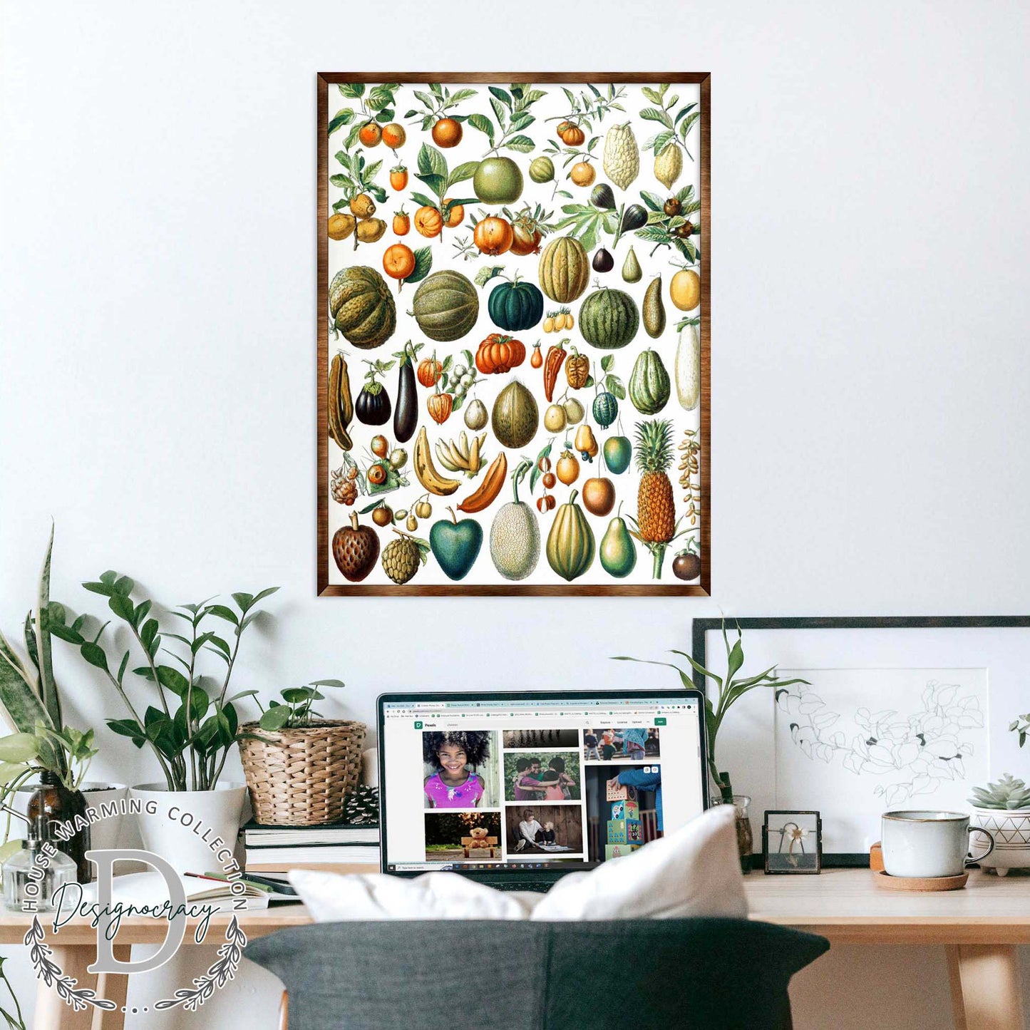 Fruit Montessori Wooden Poster - Kids Educational Poster - Homeschool I Classroom Decor - Aesthetic - 310224-1