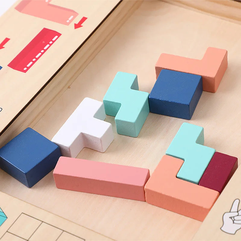 Magic Cube 2 In 1 Puzzle Board Buzzle Kids Inteligence Multi Educational Sensory Toy Autistic Game for School Older Children 5/6 - Montessori Land