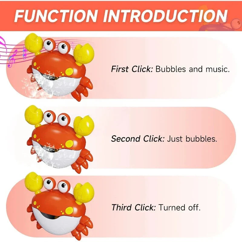 Bubble Machine Crab Frog Music Baby Shower Bath Toy-2