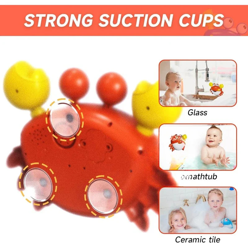 Bubble Machine Crab Frog Music Baby Shower Bath Toy-4