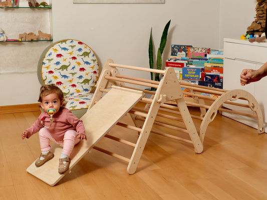 Montessori Indoor Playground | Pikler Triangle & Climbing Arch-0