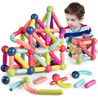 Magnetic Constructor Blocks Set Toys for Kids Magnet Stick Rod Building Blocks Montessori Educational Toys For Children Boy Girl - Montessori Land