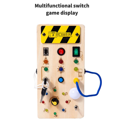 Montessori Busy Board Sensory Toys Wooden With LED Light Switch Control Board Travel Activities Children Games For 2-4 Years Old - Montessori Land