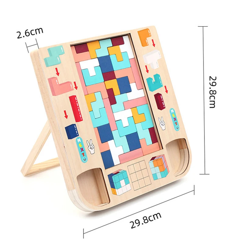 Magic Cube 2 In 1 Puzzle Board Buzzle Kids Inteligence Multi Educational Sensory Toy Autistic Game for School Older Children 5/6 - Montessori Land