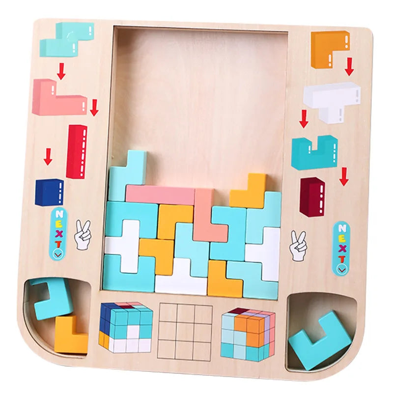 Magic Cube 2 In 1 Puzzle Board Buzzle Kids Inteligence Multi Educational Sensory Toy Autistic Game for School Older Children 5/6 - Montessori Land