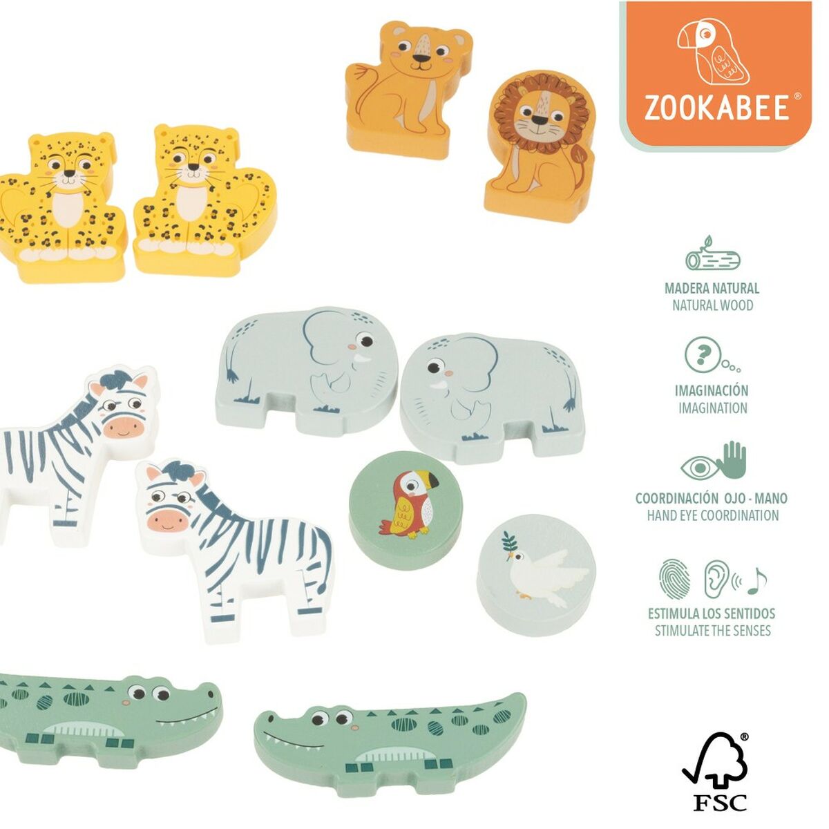 Baby toy Woomax animals (6 Units)-4