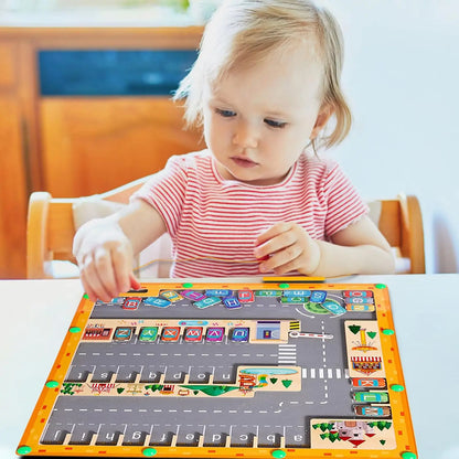 Magnetic Alphabet Maze Letter Puzzle Montessori Motor Skills Toys Wooden Learning Letter Board Sensory Activities for Toddlers - Montessori Land