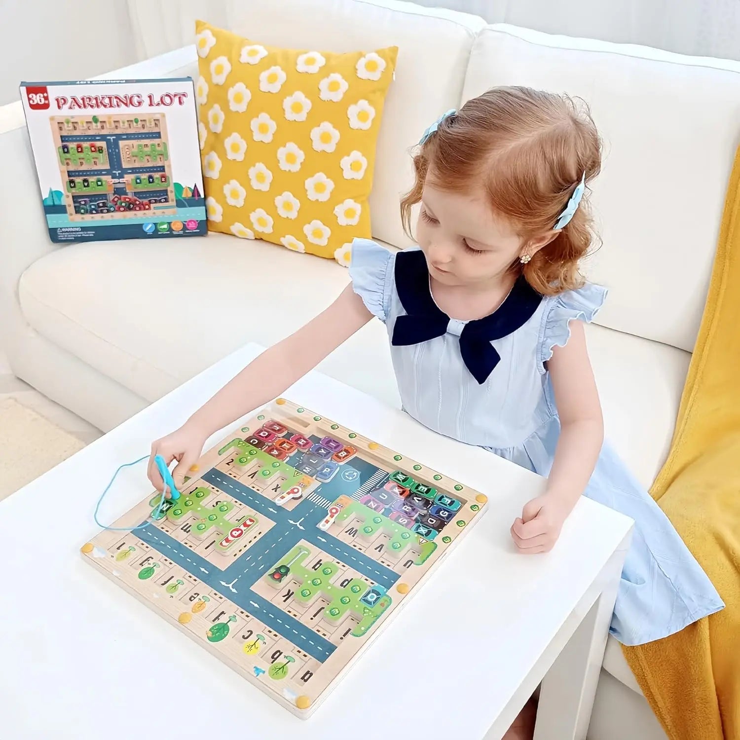Magnetic Alphabet Maze Letter Puzzle Montessori Motor Skills Toys Wooden Learning Letter Board Sensory Activities for Toddlers - Montessori Land