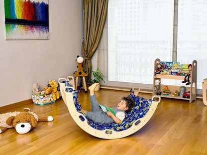 Climbing Triangle - Arch / Rocker with Jungle Pillow | Foldable Montessori Climbing Set-1