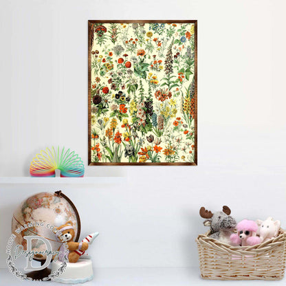 Flowers Montessori Wooden Poster - Homeschool I Educational Poster - Classroom Decor - Aesthetic - 310222-3