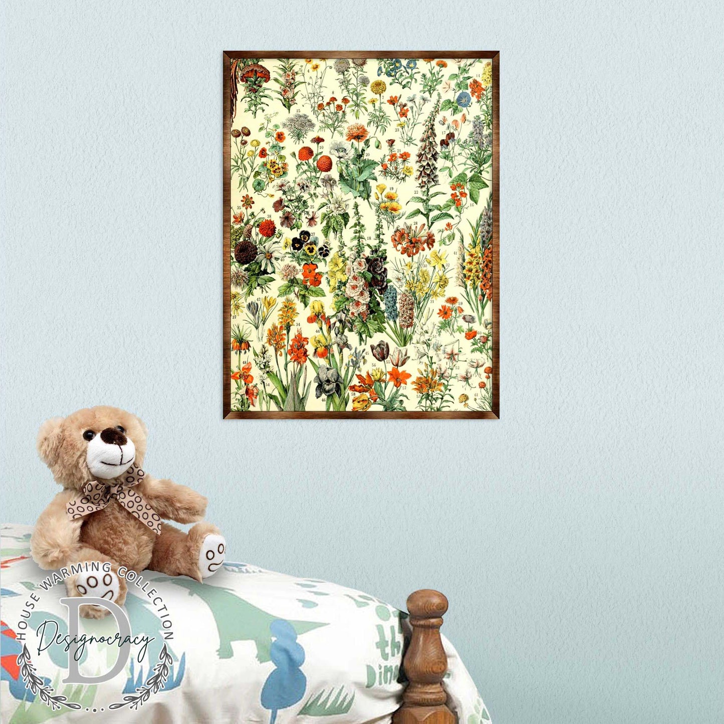 Flowers Montessori Wooden Poster - Homeschool I Educational Poster - Classroom Decor - Aesthetic - 310222-2