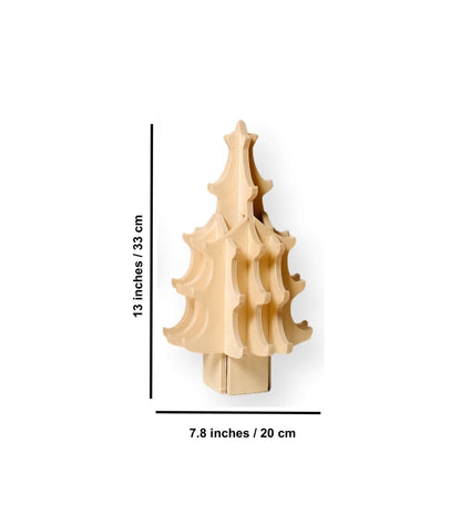 Wooden Small Christmas Tree & Felt Ornaments Set-1